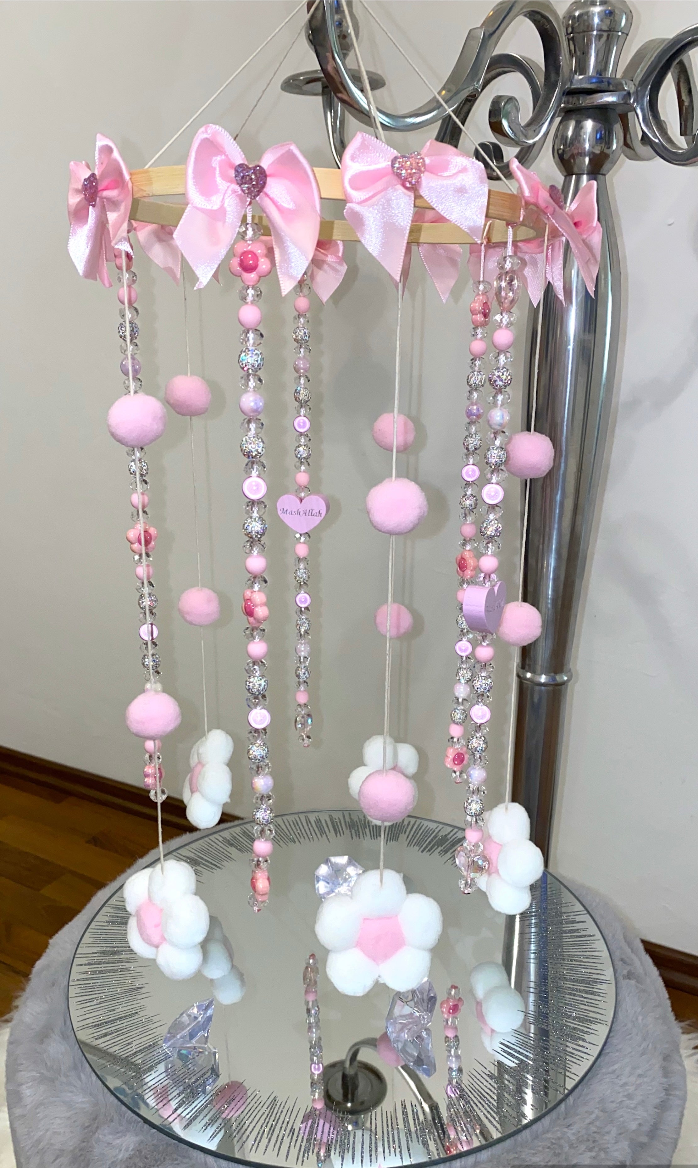 Blumen Hängespiel rosa