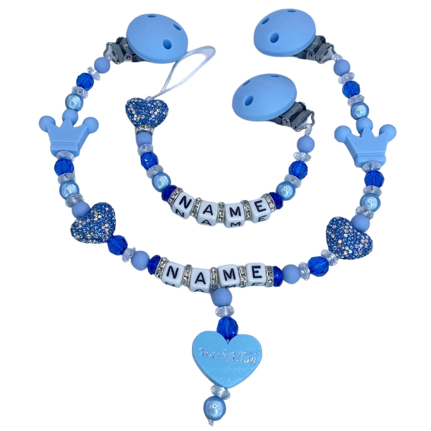 Blaues Glitzer Herz