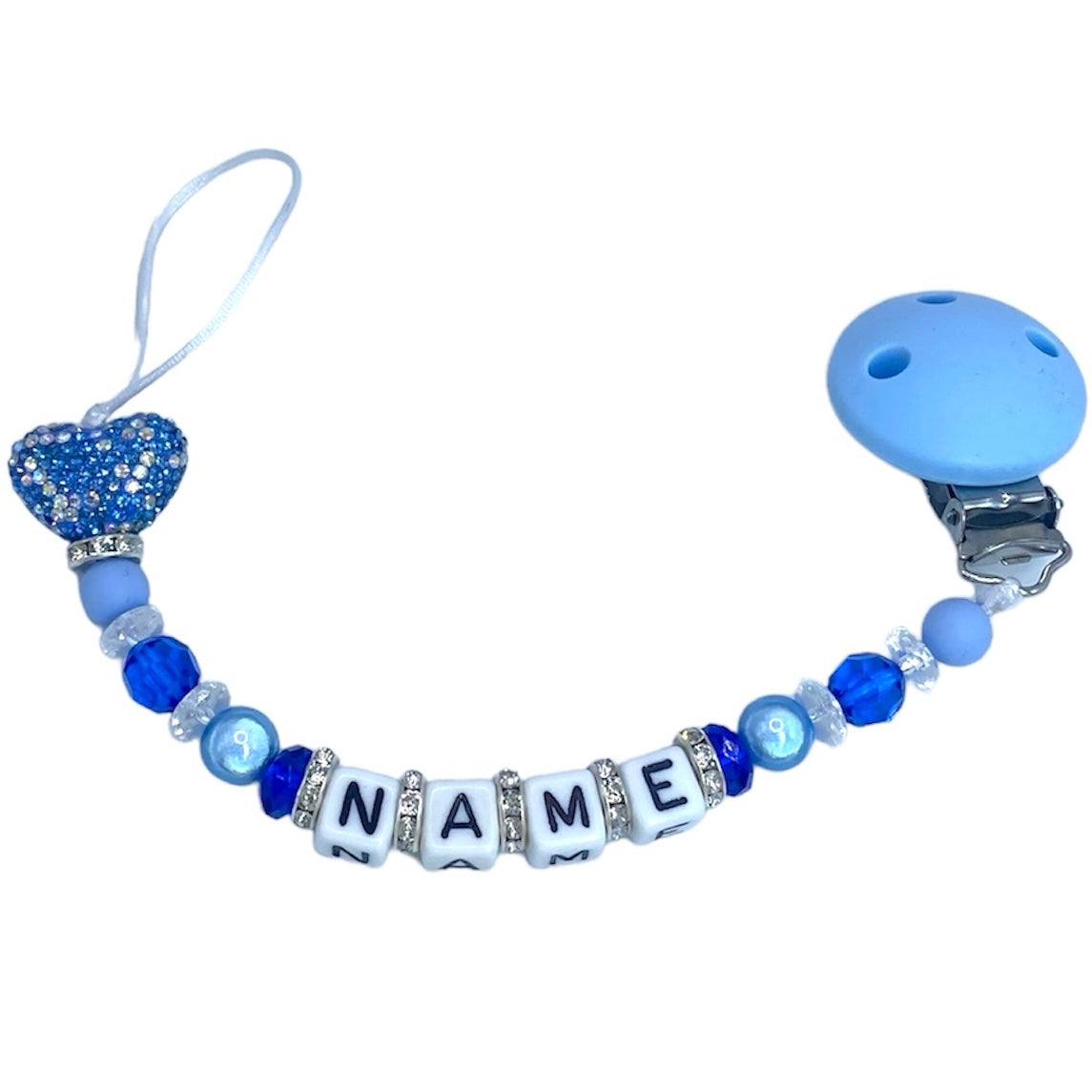Blaues Glitzer Herz